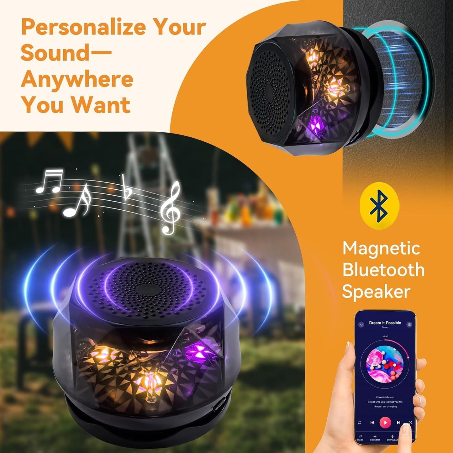 Heavy Duty Patio Gazebo with LED Lights and Speaker ShipItFurniture