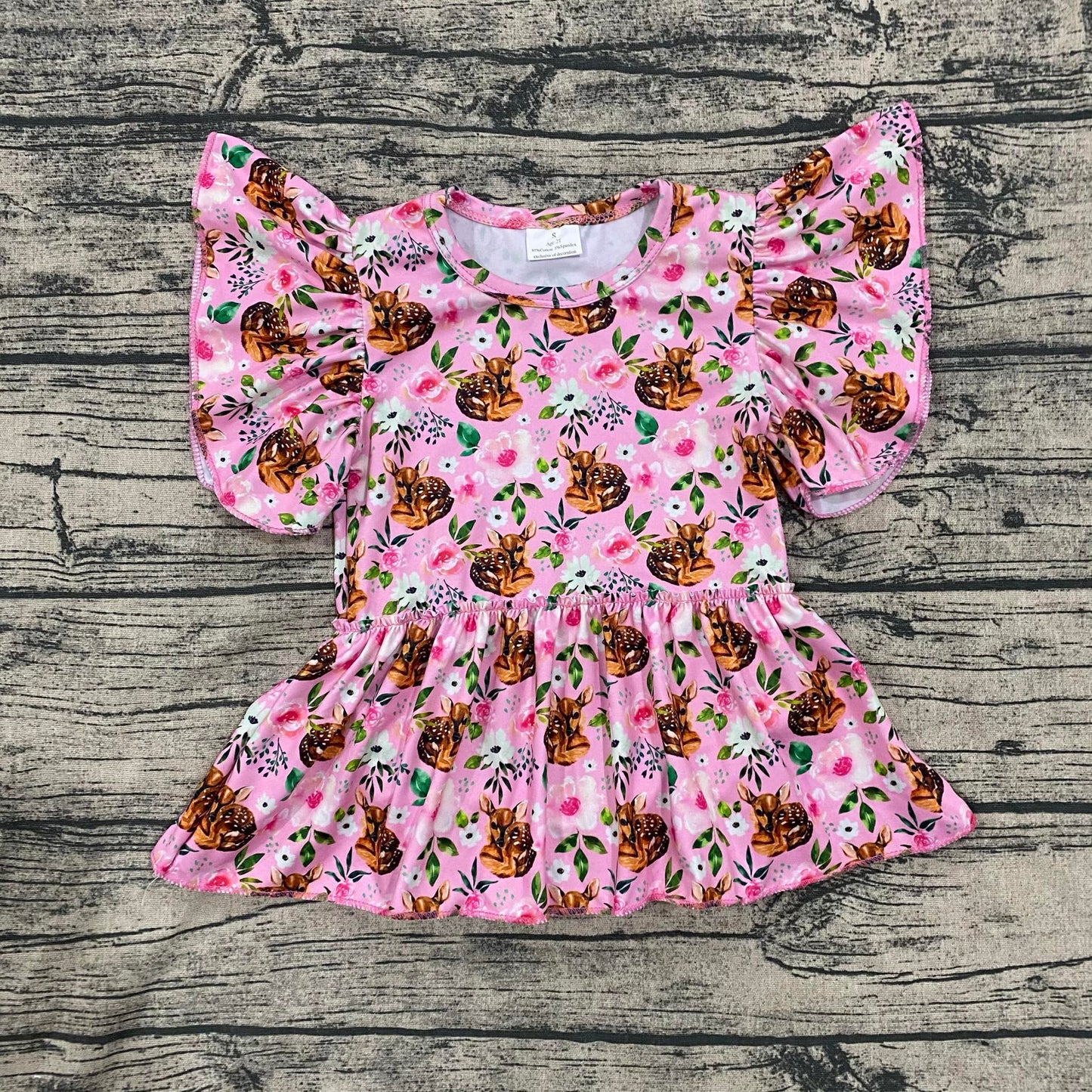 Pink fawn skirted romper - Get it from Bo