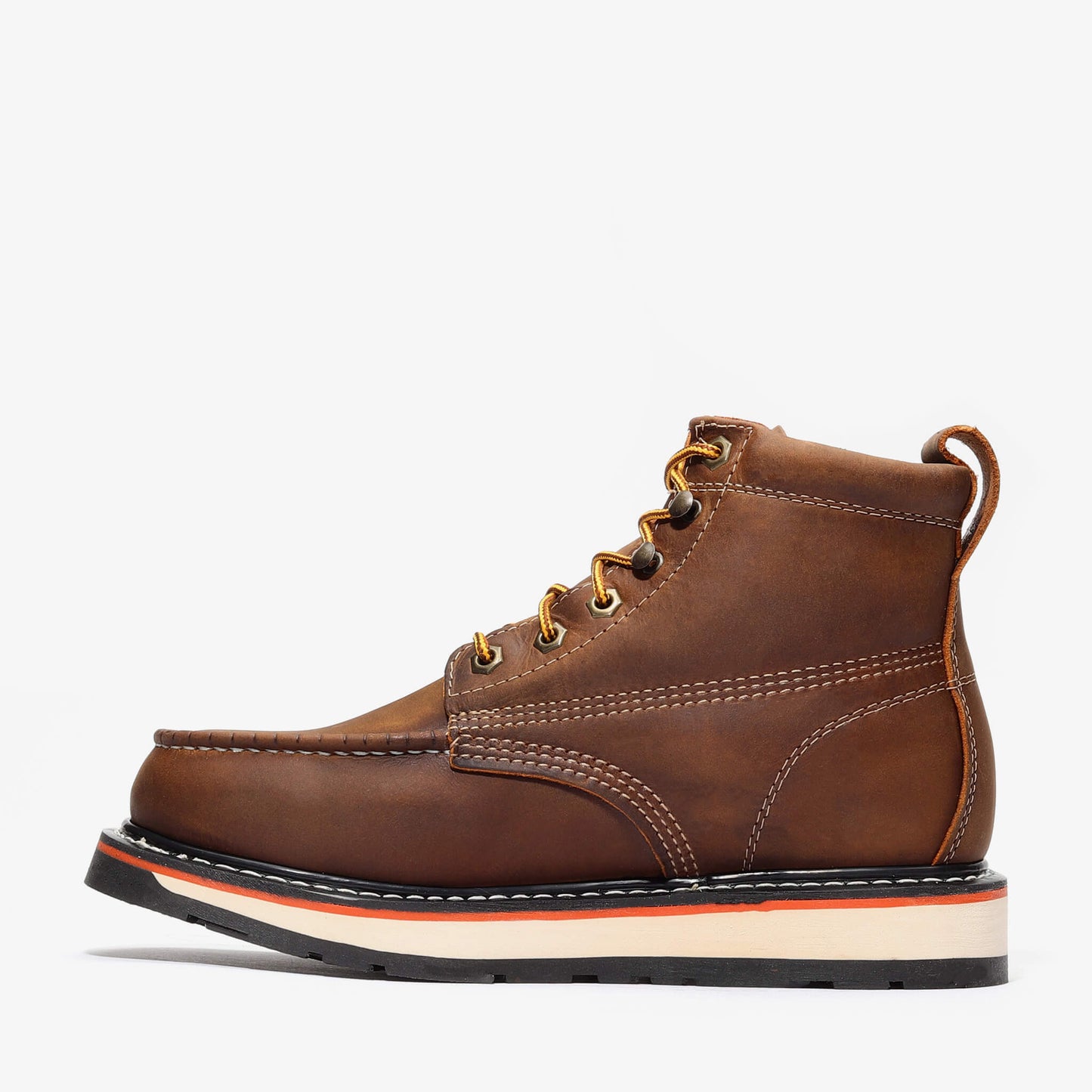 FRONTIER DUAL 6" MOC TOE CRAZY BROWN Bonanza Boots