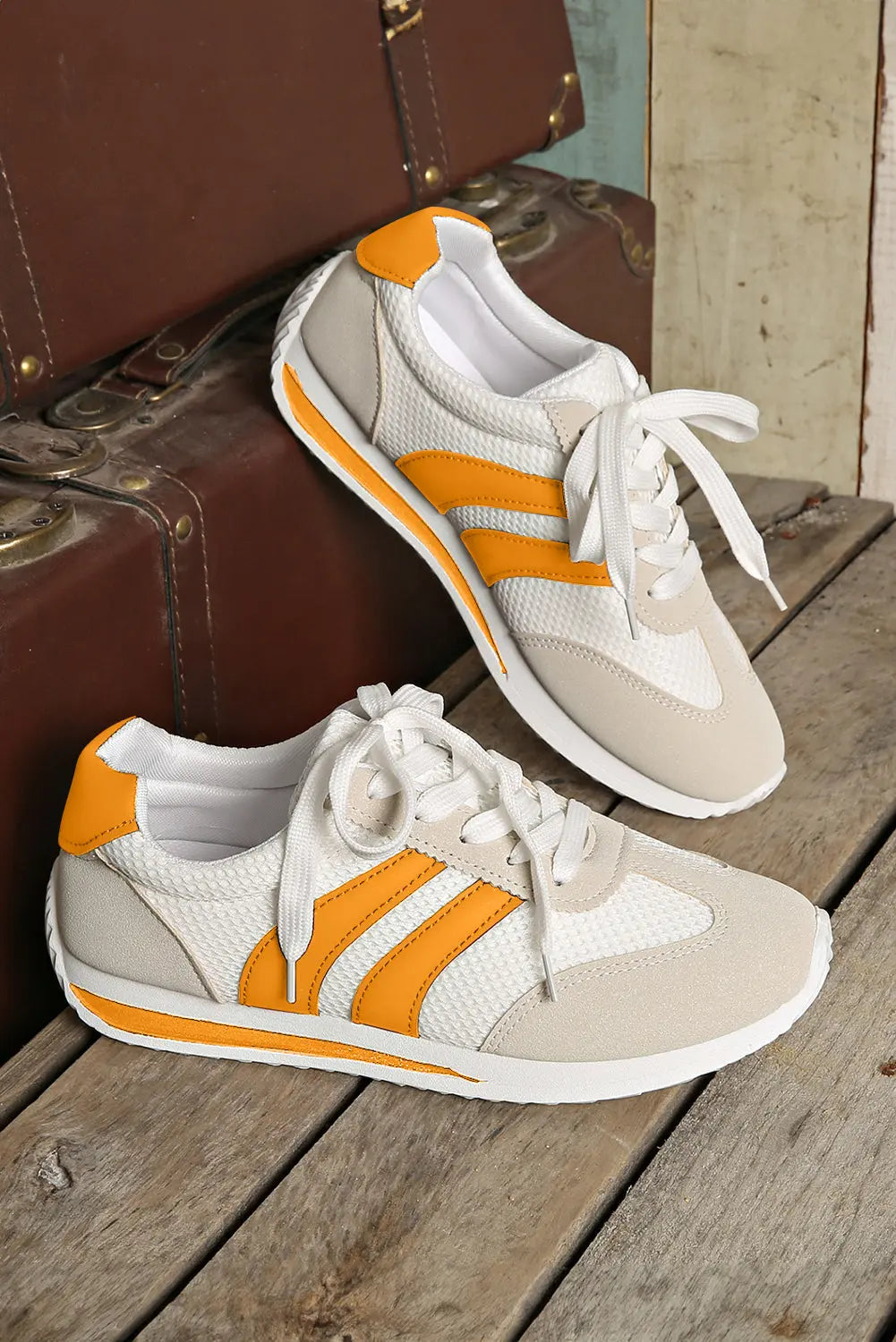 Karter Breathable Lace-up Sneakers Threaded Pear