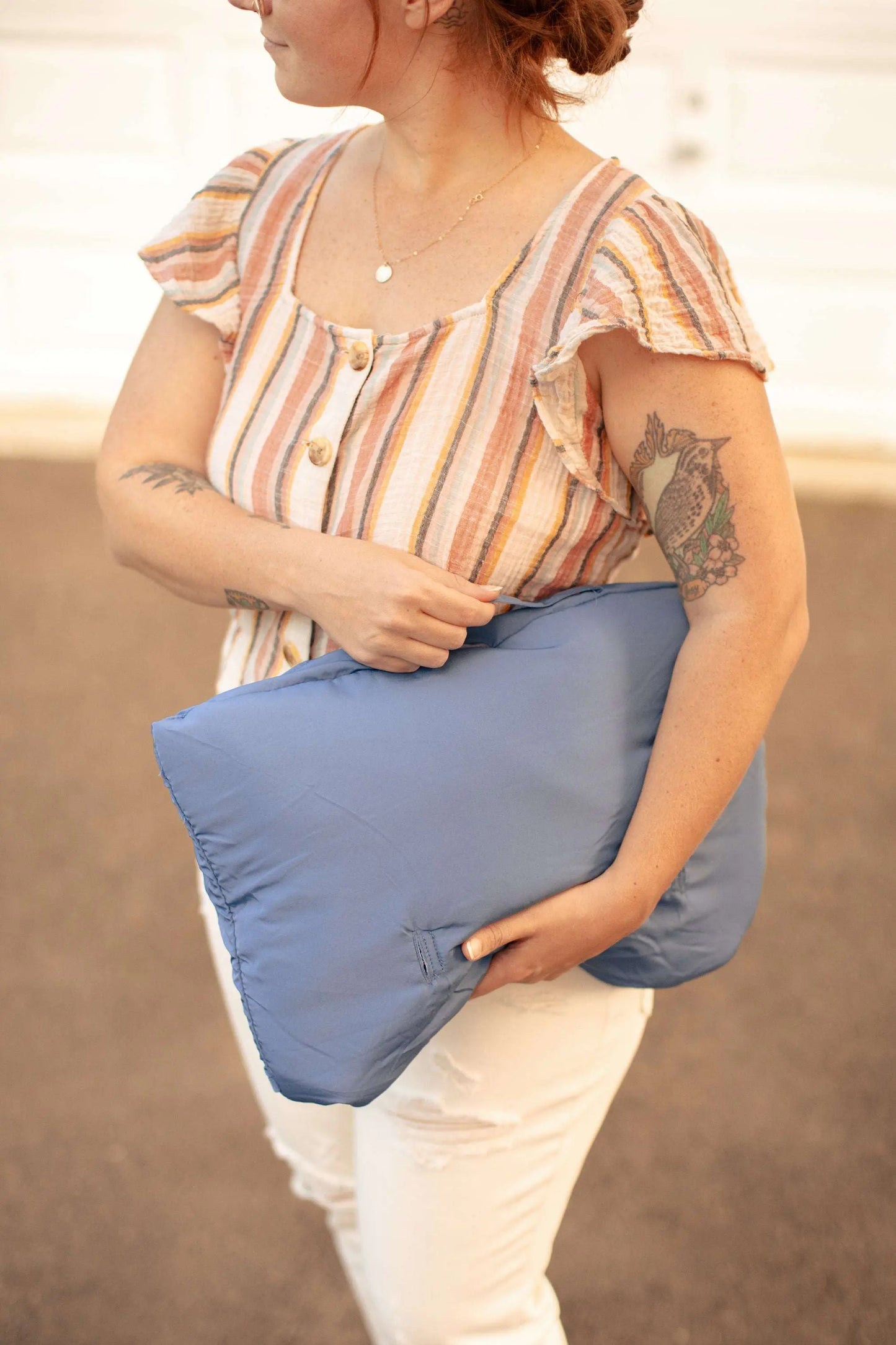 Baby Shopping Cart Cover | Blue Little Arrows Design Binxy Baby