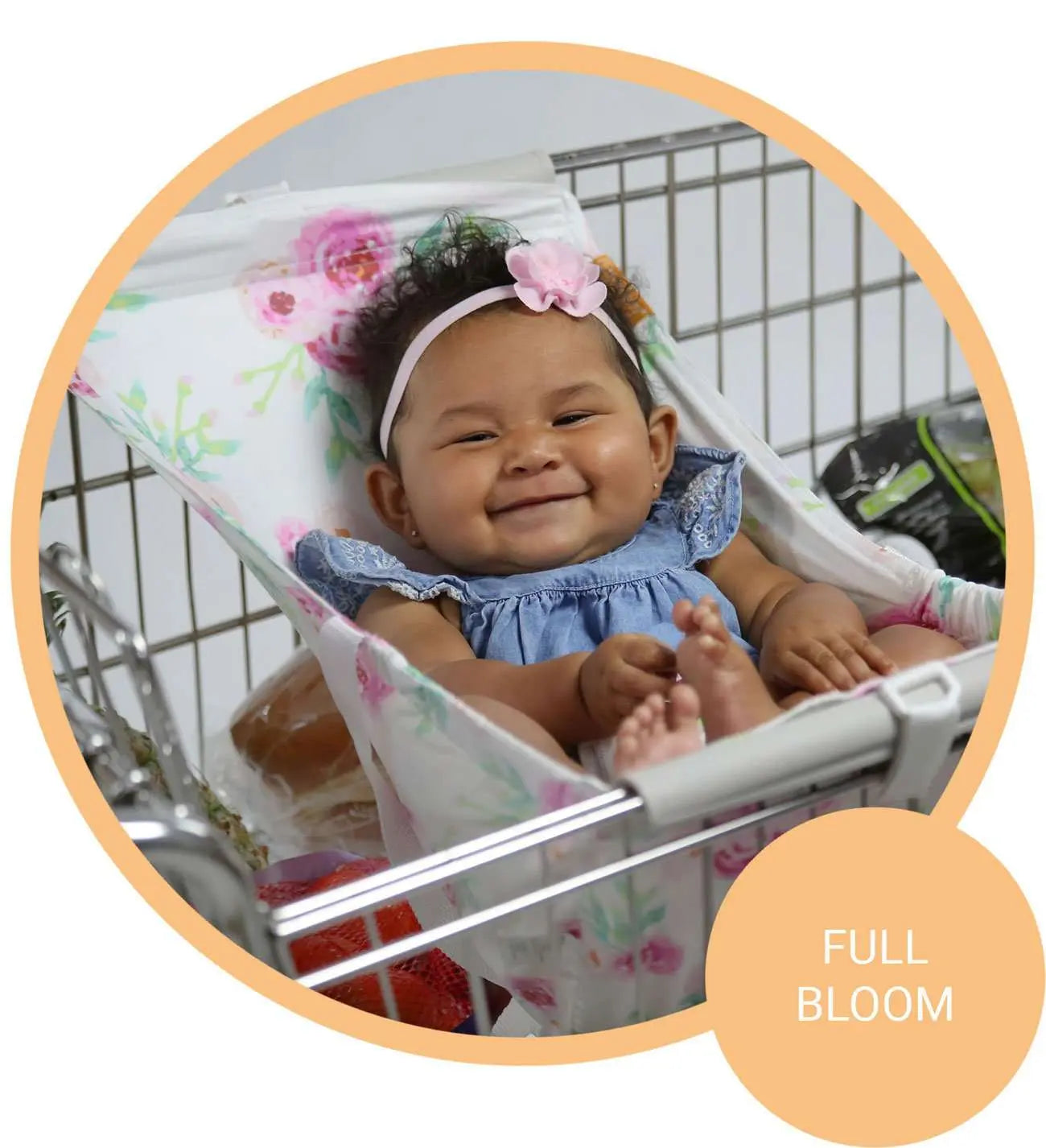 Baby Shopping Cart Hammock | Full Bloom Watercolor Floral Print Binxy Baby