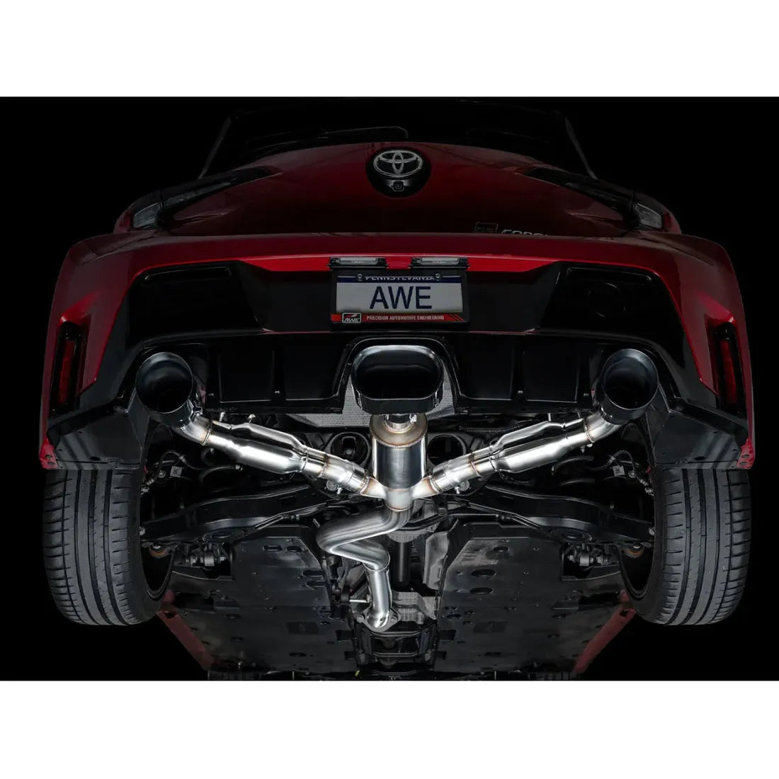 AWE Tuning 2023+ Toyota GR Corolla Track Edition Exhaust - Diamond Black Tips NP Motorsports