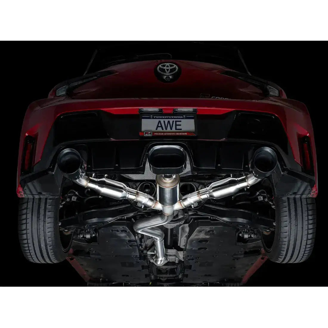 AWE Tuning 2023+ Toyota GR Corolla Track Edition Exhaust - Diamond Black Tips NP Motorsports