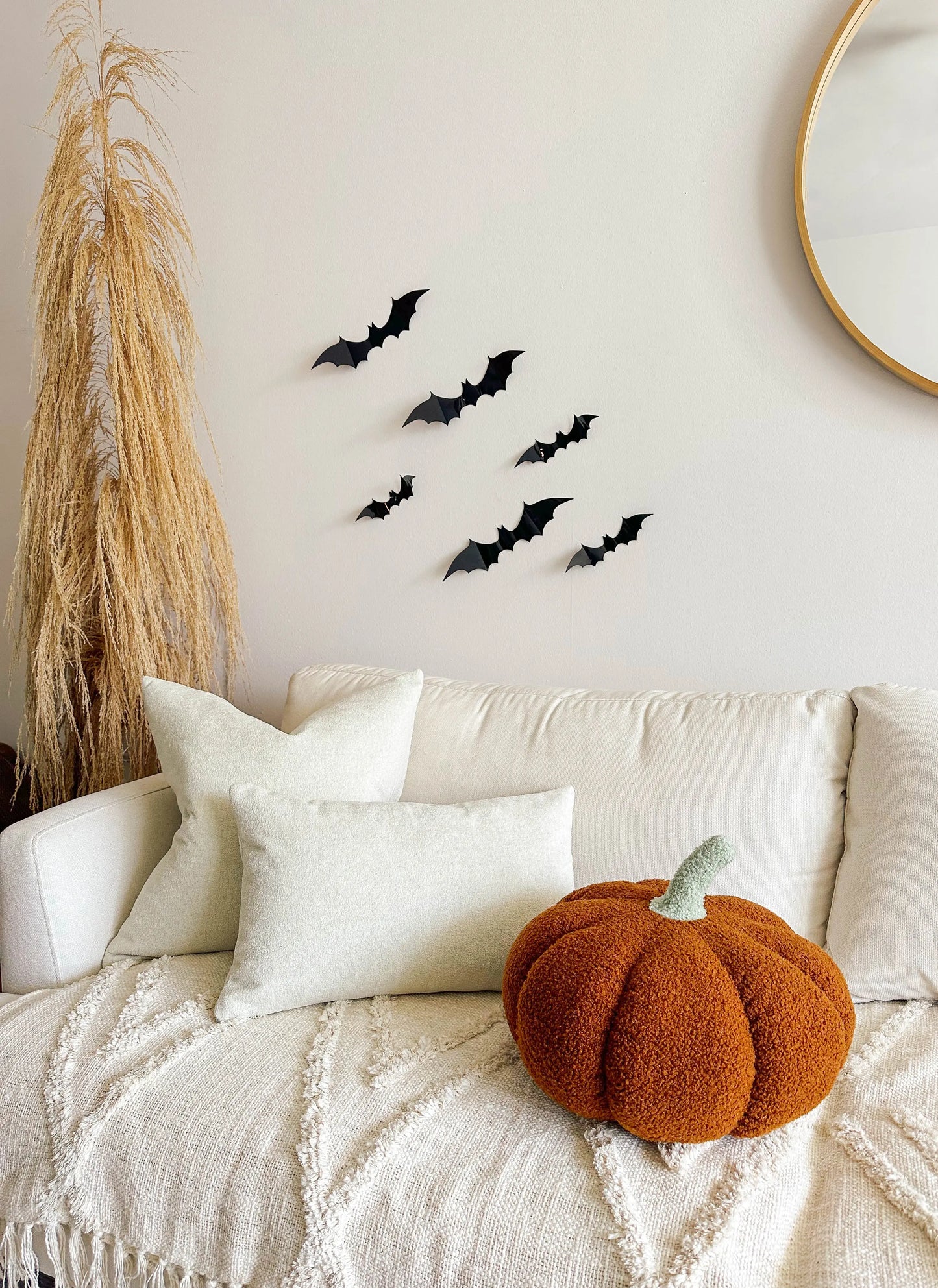 Jumbo Sherpa Orange Pumpkin Pillow Busa Designs