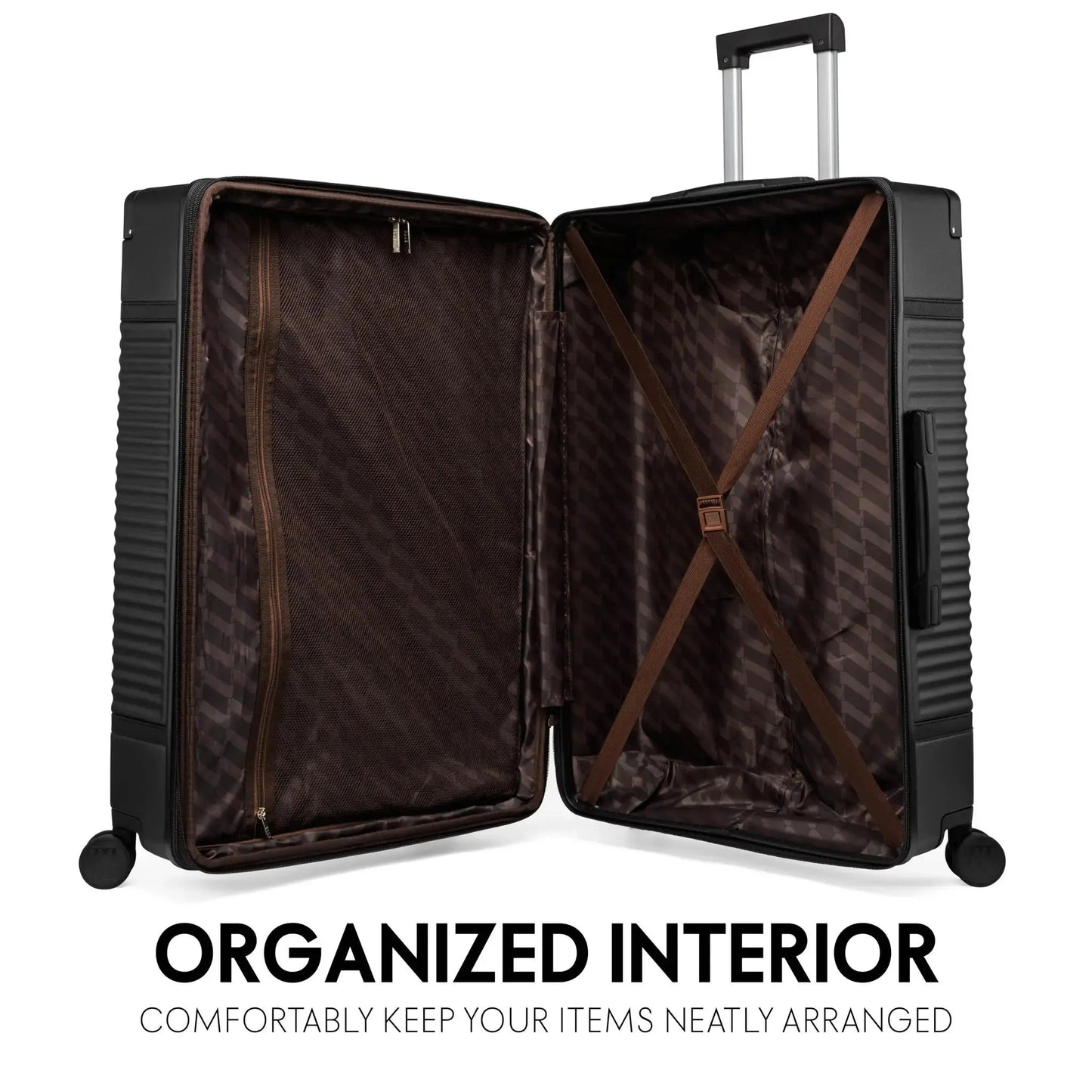 Belleville 3 Piece Expandable Retro Luggage Set Travellty