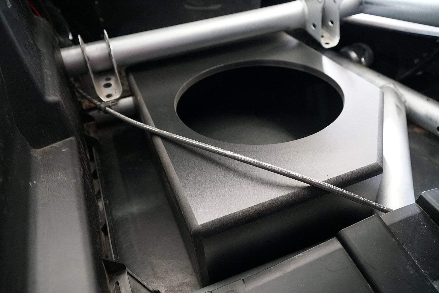Can-Am® X3 Low Profile Front Passenger Side 10” Sub Box Enclosure – Unloaded | UTVS-X3-ENC-LP-FPASS Dunes 2 Dezert SXS