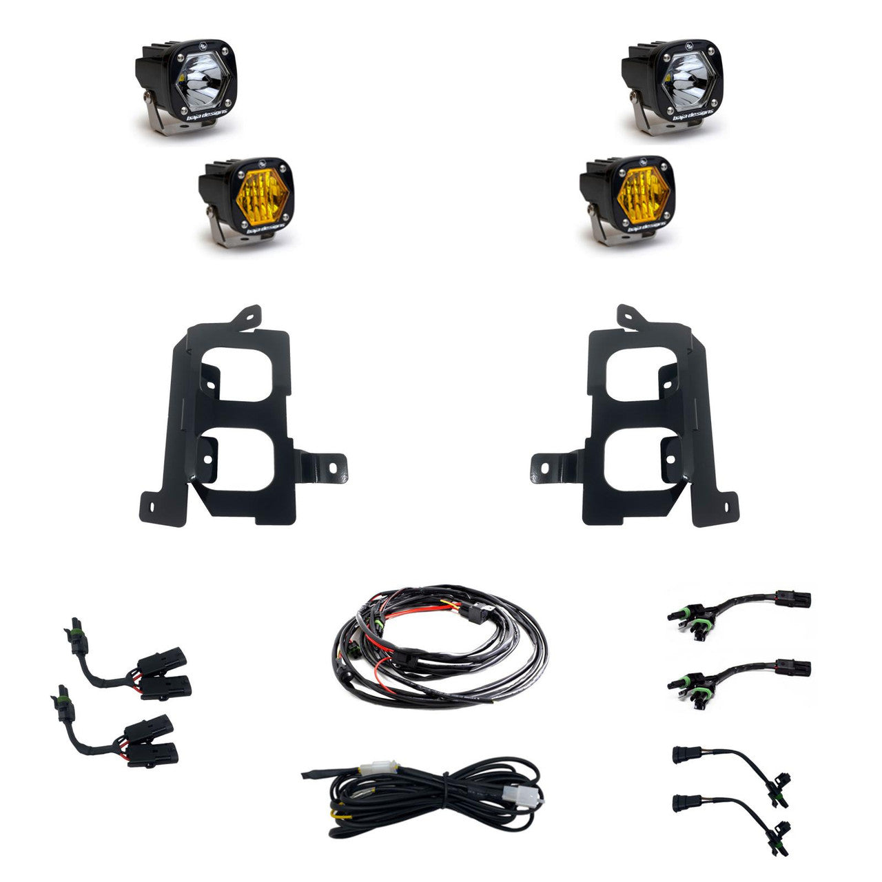 Baja Designs S1 Dual Fog Pocket Light Kit | 19-22 GMC Sierra 1500 Dunes 2 Dezert SXS