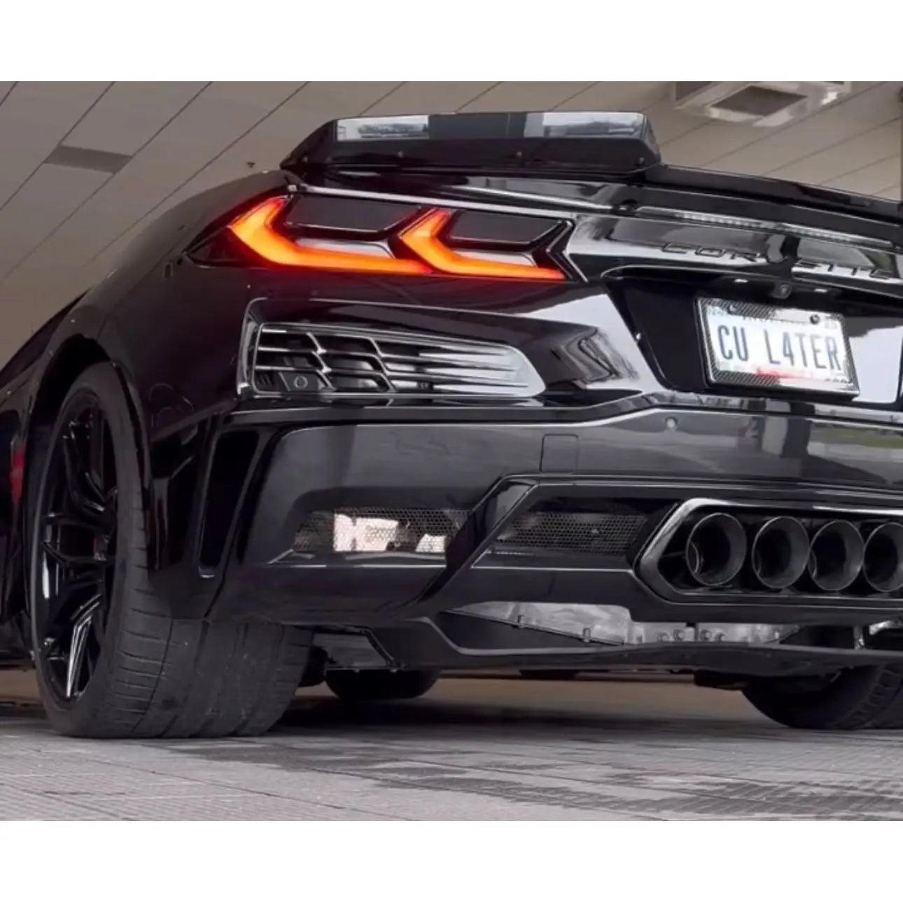 AWE 2023+ C8 Corvette Z06 SwitchPath Cat-Back Exhaust - Diamond Black Tips NP Motorsports