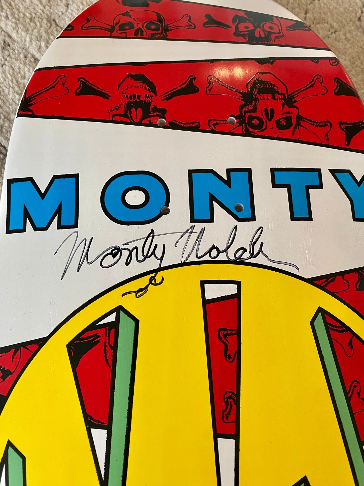 Monty Nolder BBC Limited Edition Deck 9.5"x32" HAND PAINTED (1 of 10) - AUTOGRAPHED - Get it from Bo