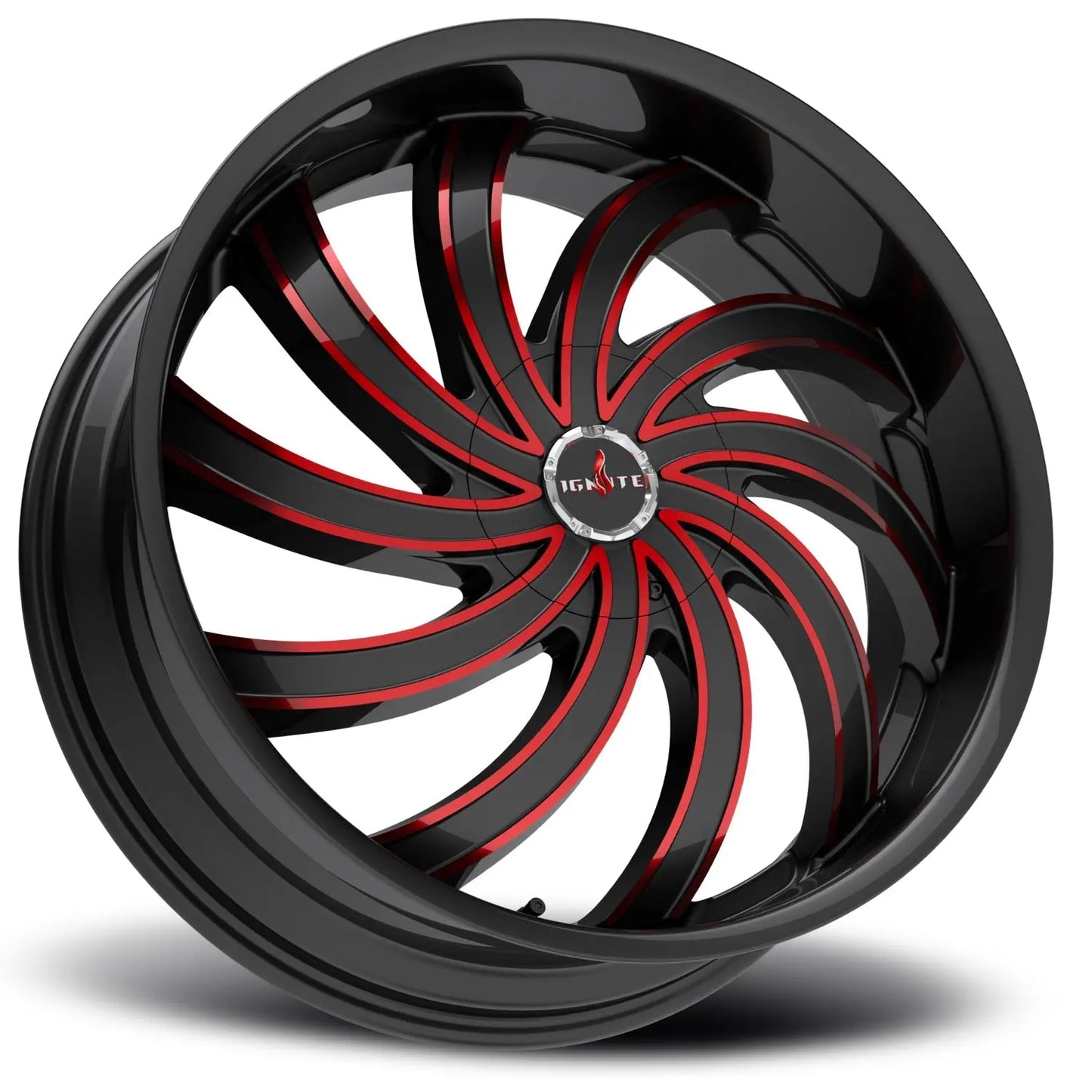 Flame Gloss Black Candy Red Milled Ignite