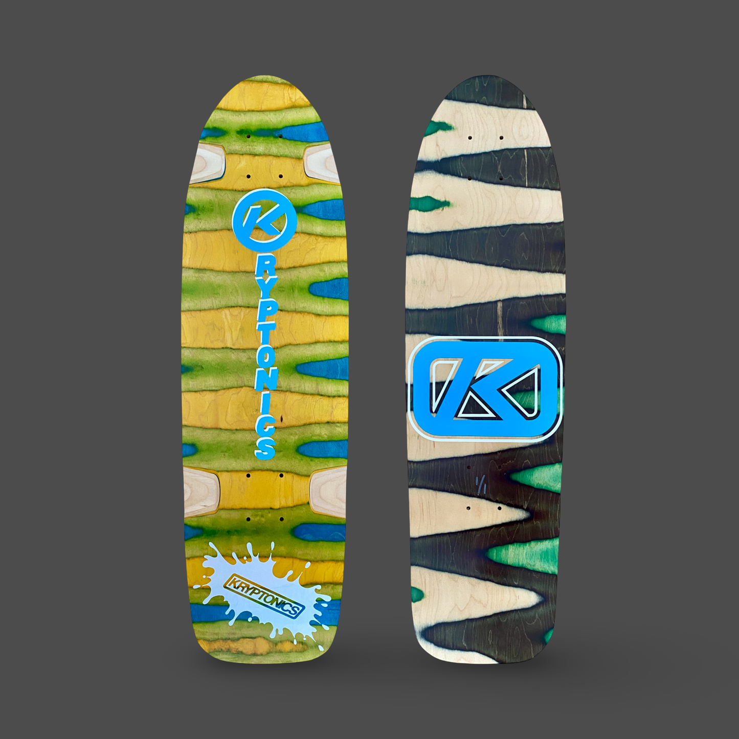 Kryptonics ONE-OF-A-KIND & HAND-PAINTED CRUISER Deck or Complete 8.5”x31” (1 of 1) - Get it from Bo