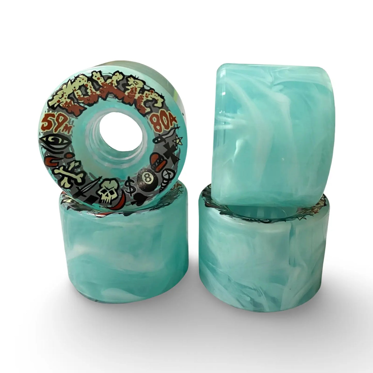 Toxic Team ALL-TERRAIN MED Wheels 59mm/80a Brand-X Skateboards