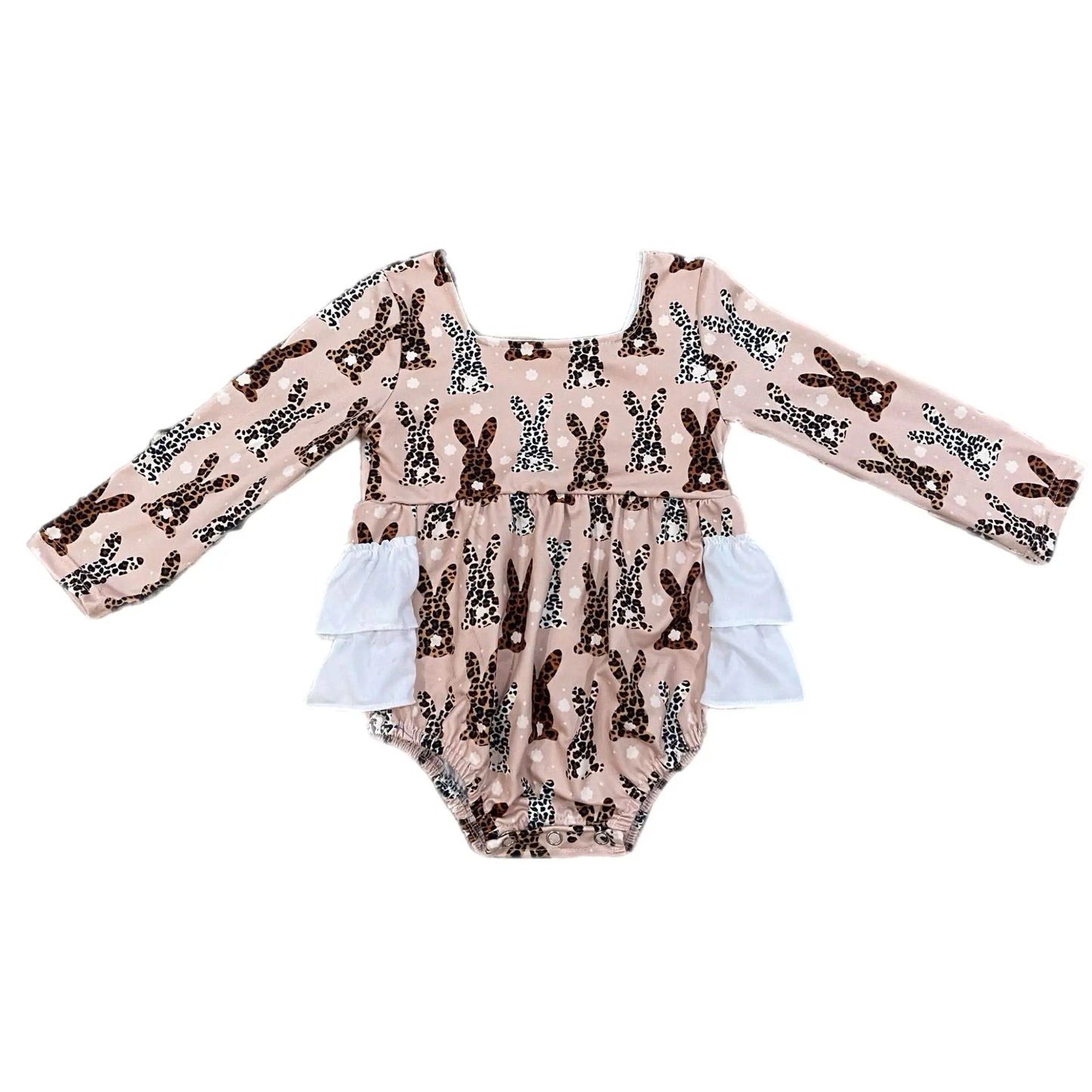 Leopard bunny ruffle romper - Get it from Bo