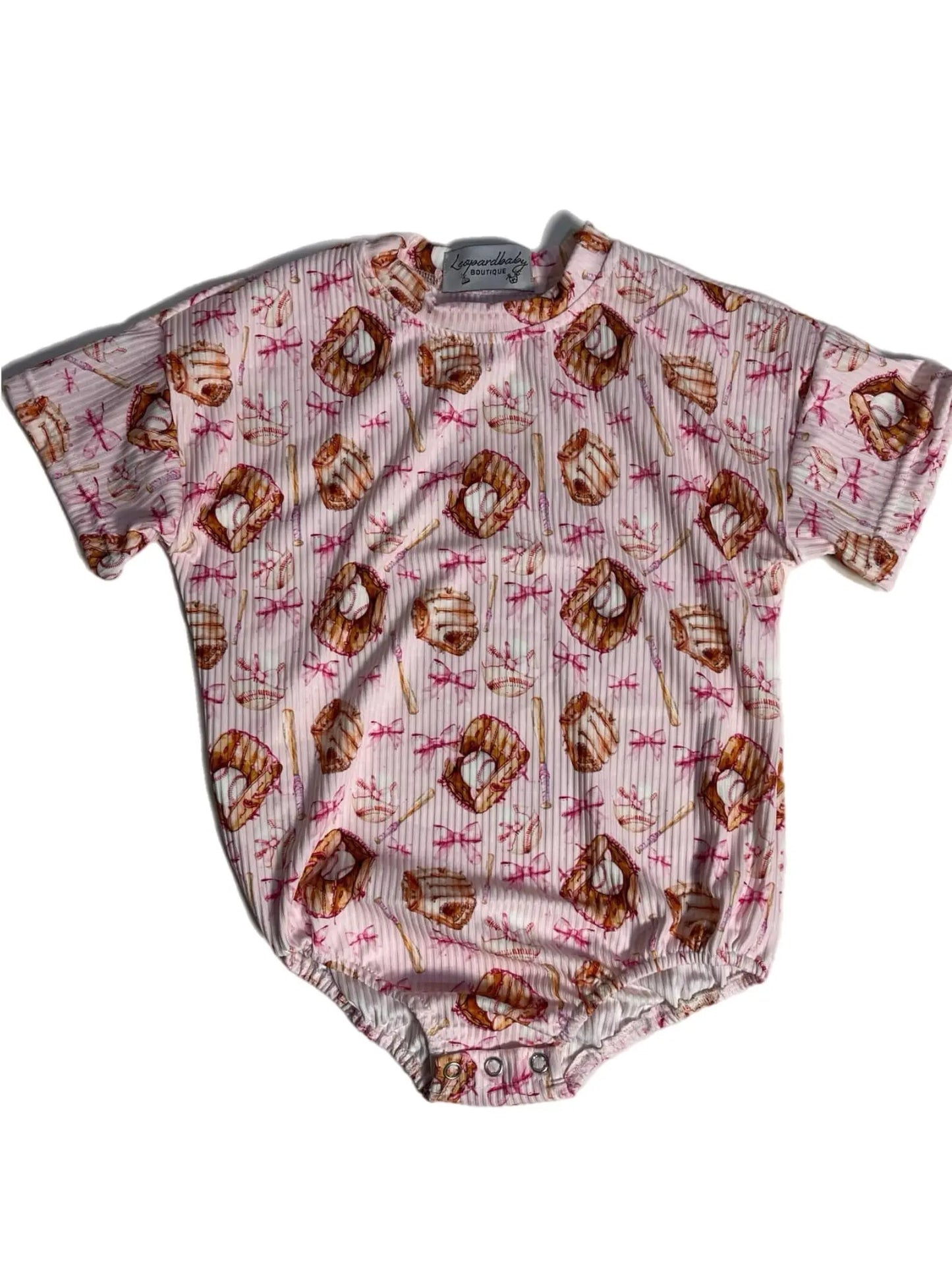 Ribbed baseball glove & bows bubble - Get it from Bo