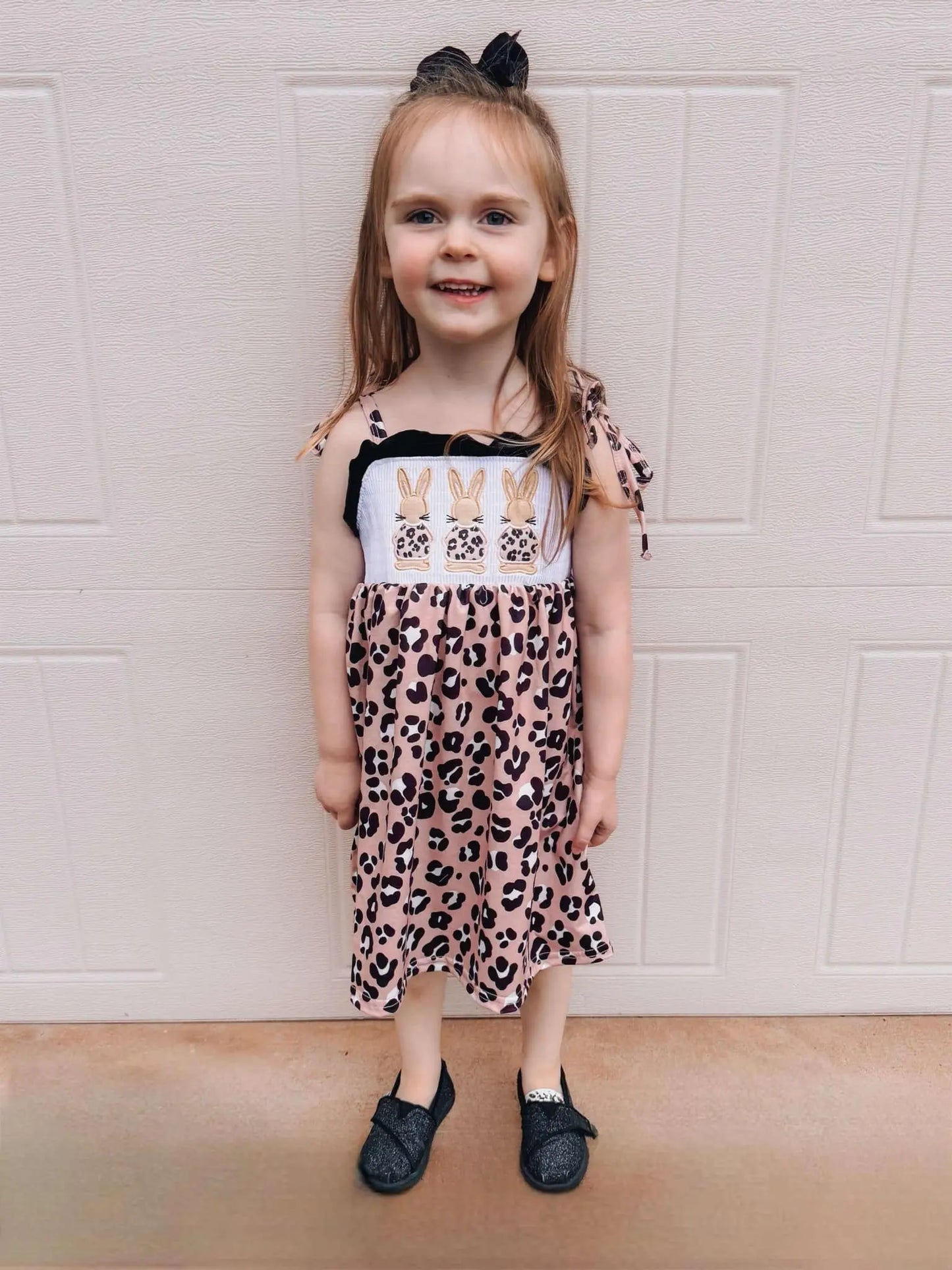 Smocked leopard bunny Dress - Get it from Bo