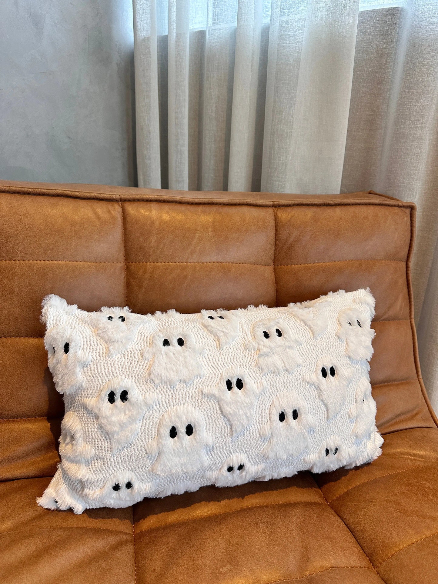 Spooky Ghost Lumbar Pillow Cover Busa Designs