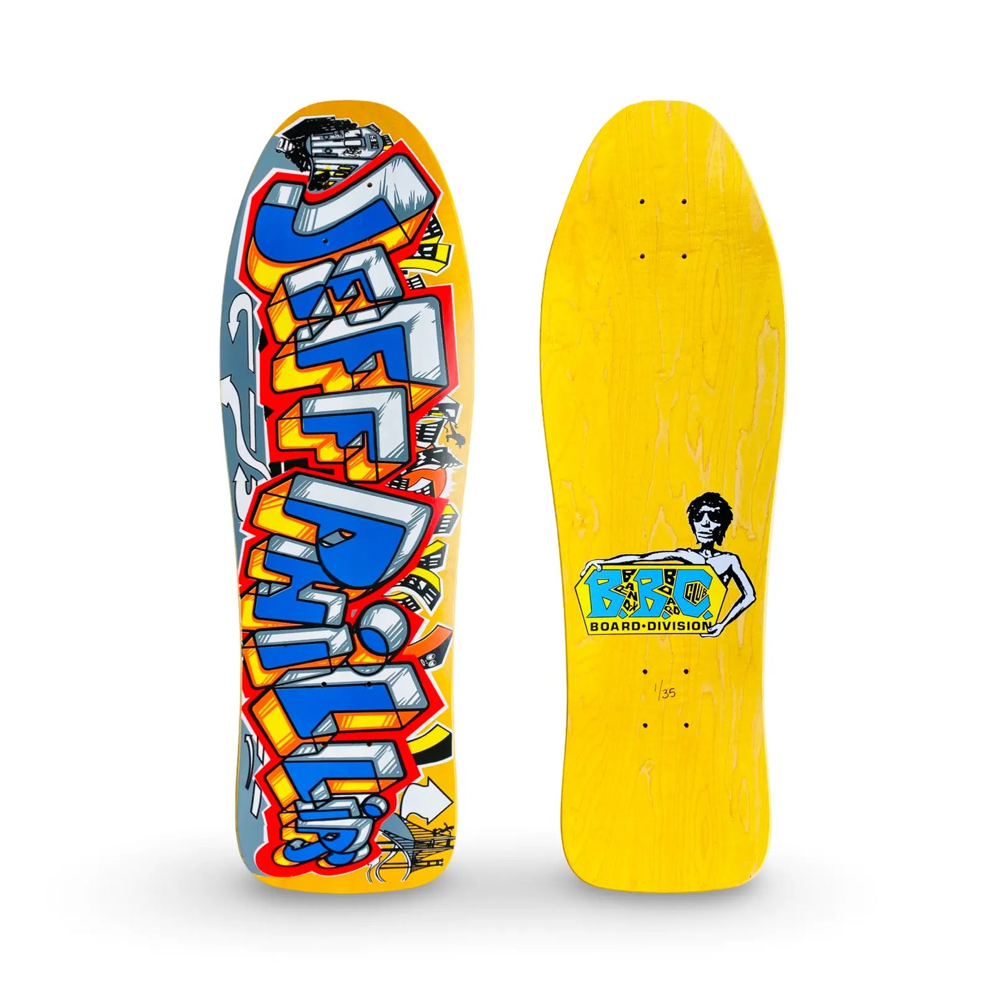 Jeff Phillips GRAFFITI Limited Edition, HAND PAINTED BBC Deck (1 of 35) Brand-X Skateboards