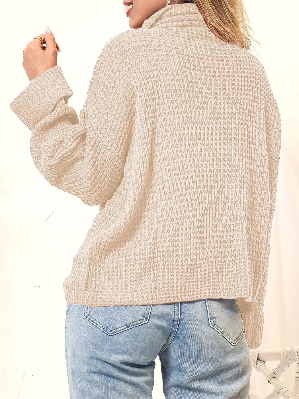 High Neck Chunky Sweater Anna-Kaci Wholesale