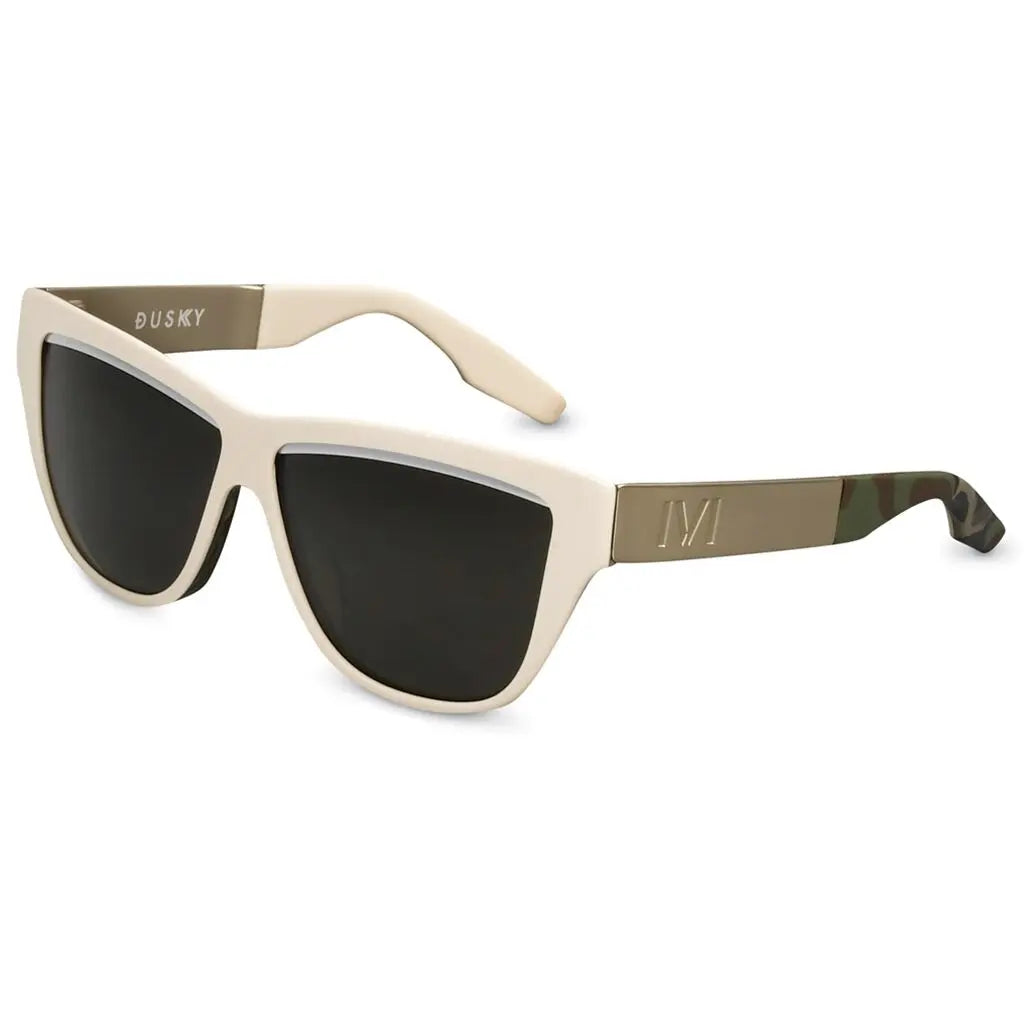 Dusky- POLISHED IVORY - DPM - BRUSHED ALUMINUM / GREEN GREY LENS - Get it from Bo