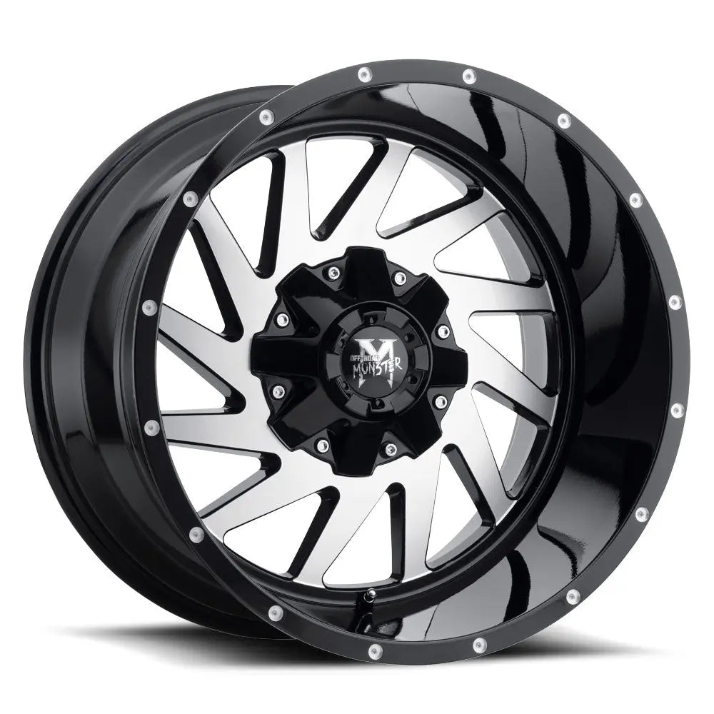 M12 Gloss Black Machined Off Road Monster