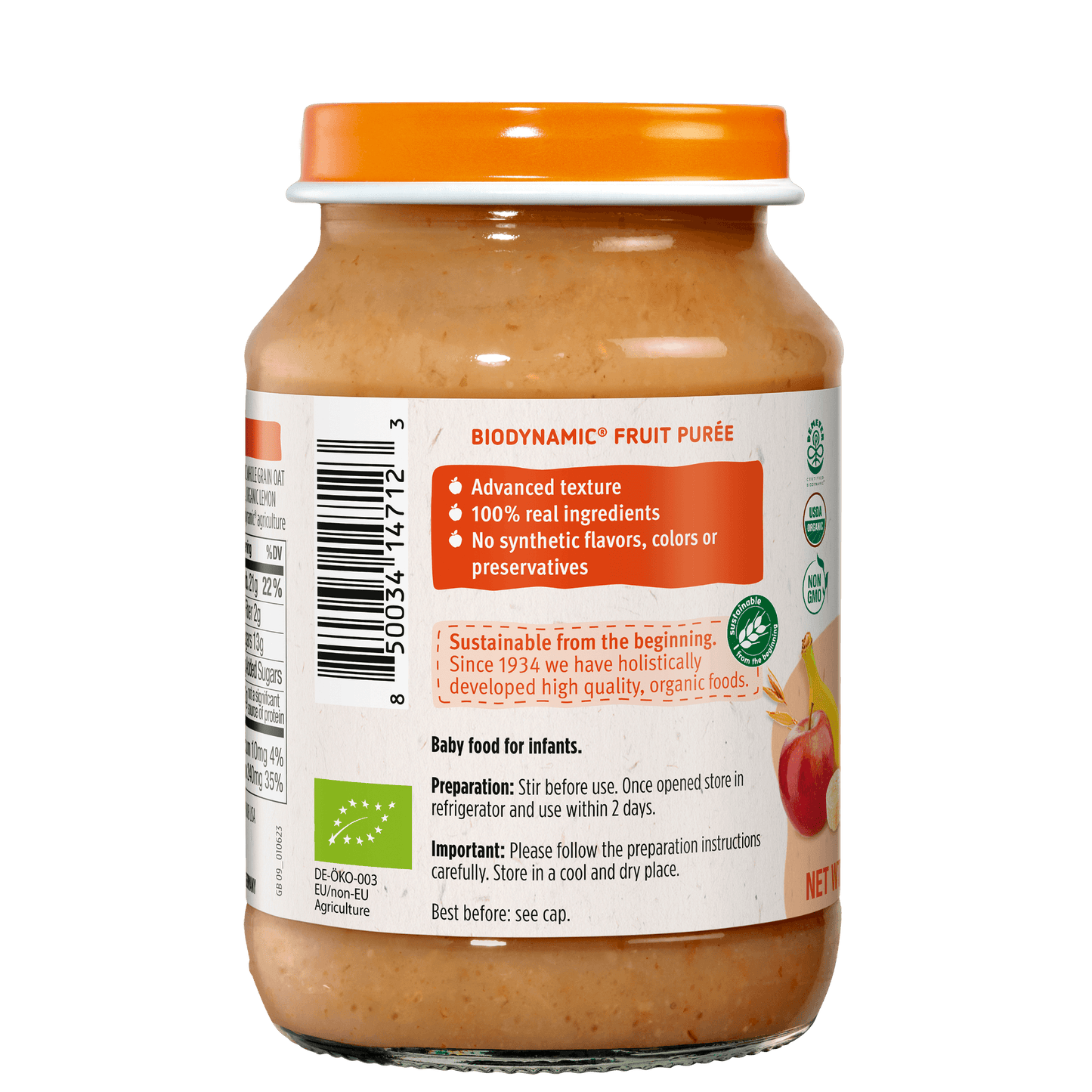 Holle Organic Baby Food Jar - Mixed Fruit with Muesli - 6 Jars Holle USA