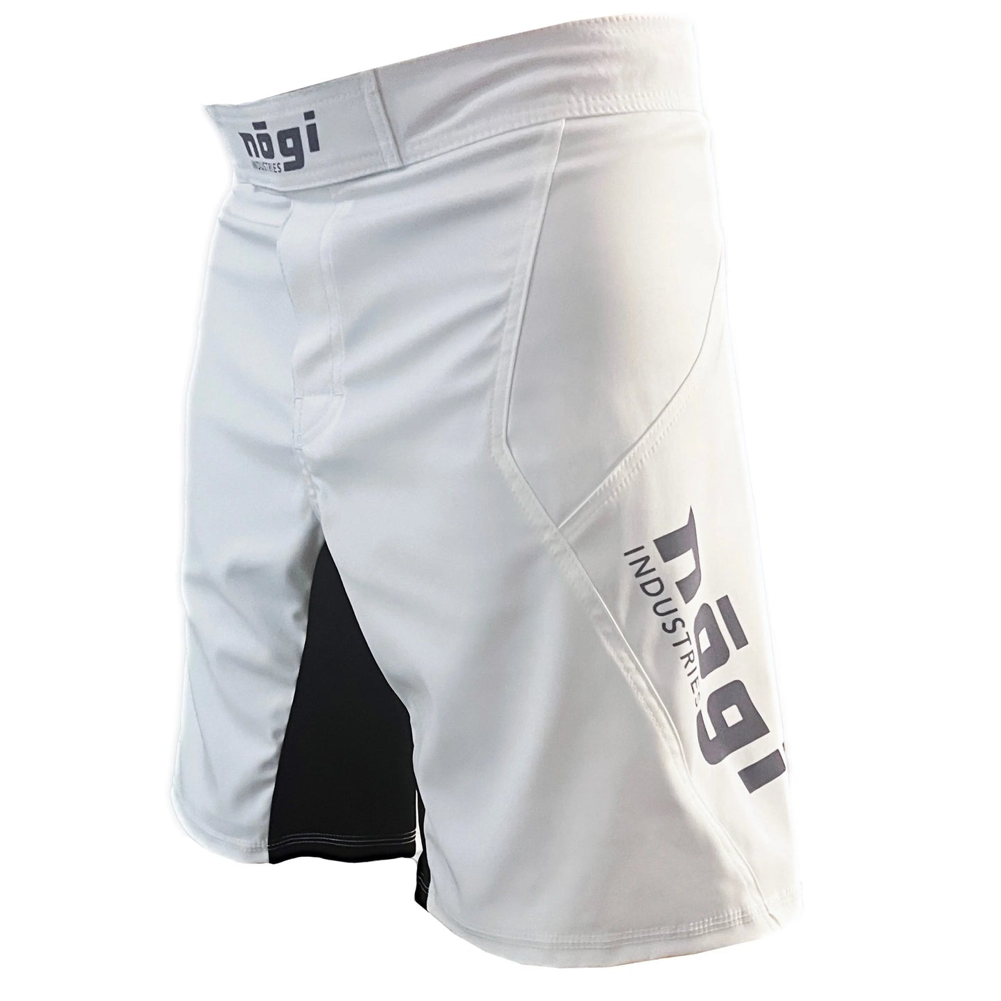 Phantom 4.0 Fight Shorts - Arctic White & Gray - MADE IN USA - Get it from Bo