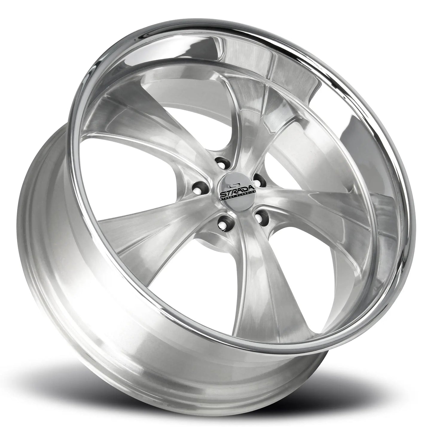 Old Skool Brushed Face Silver Milled Stainless Steel Lip Strada Street Classics