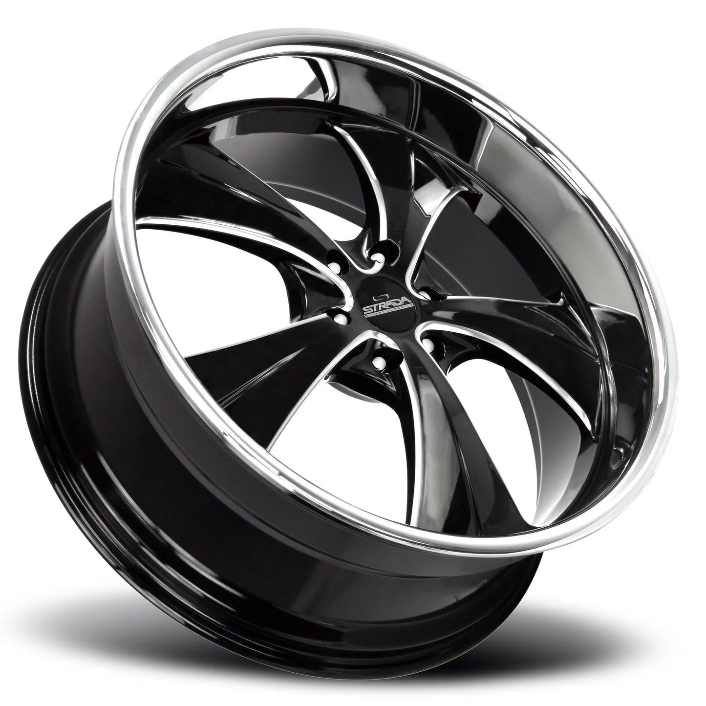 Old Skool Gloss Black Milled Stainless Steel Lip Strada Street Classics