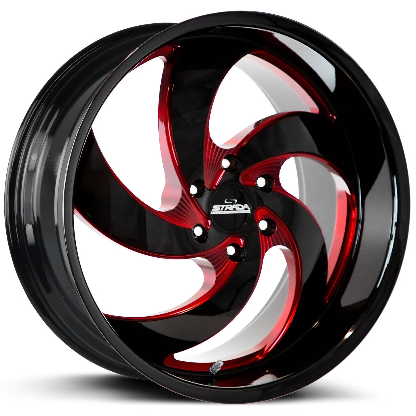 Retro 5 Gloss Black Candy Red Milled Strada Street Classics