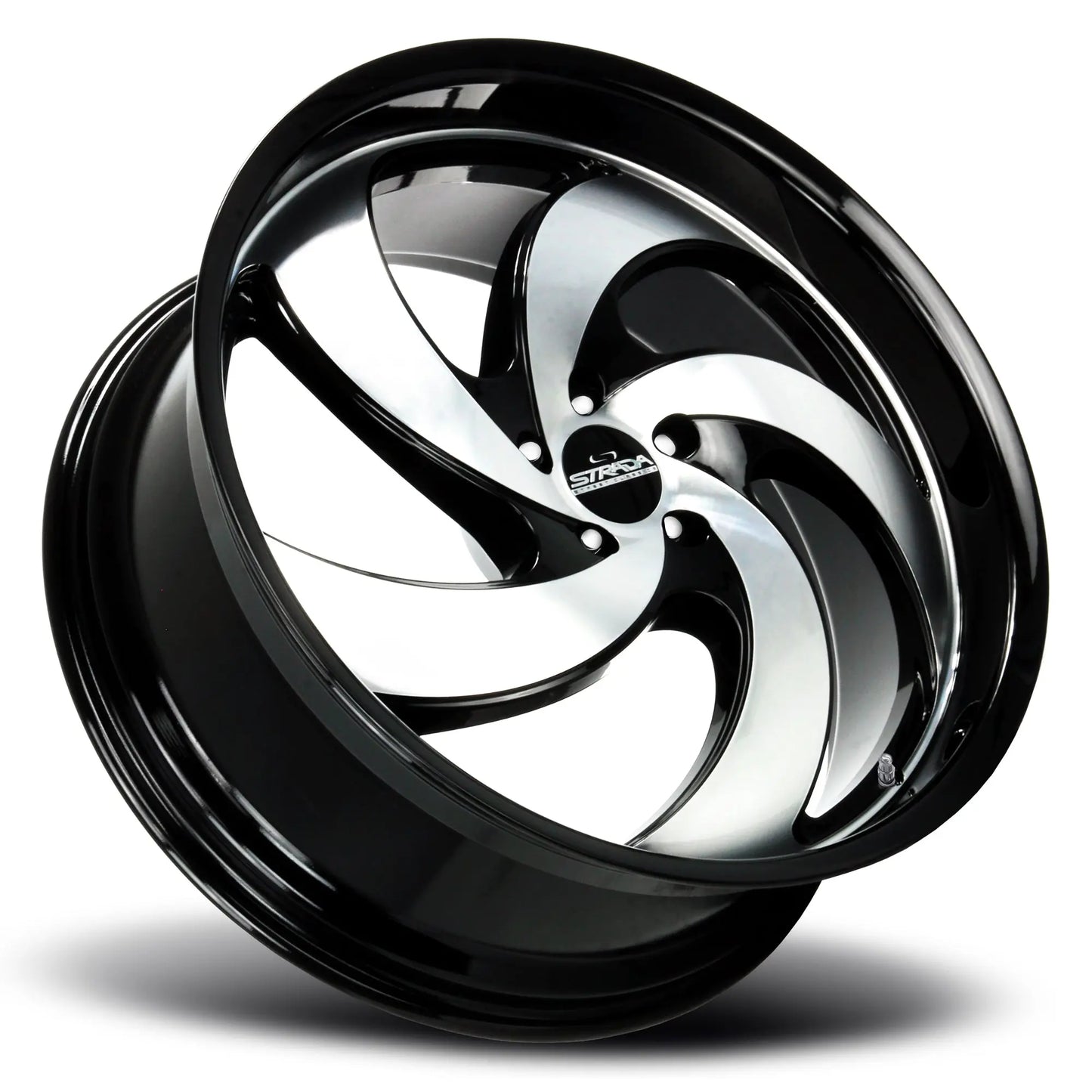 Retro 5 Gloss Black Machined Strada Street Classics