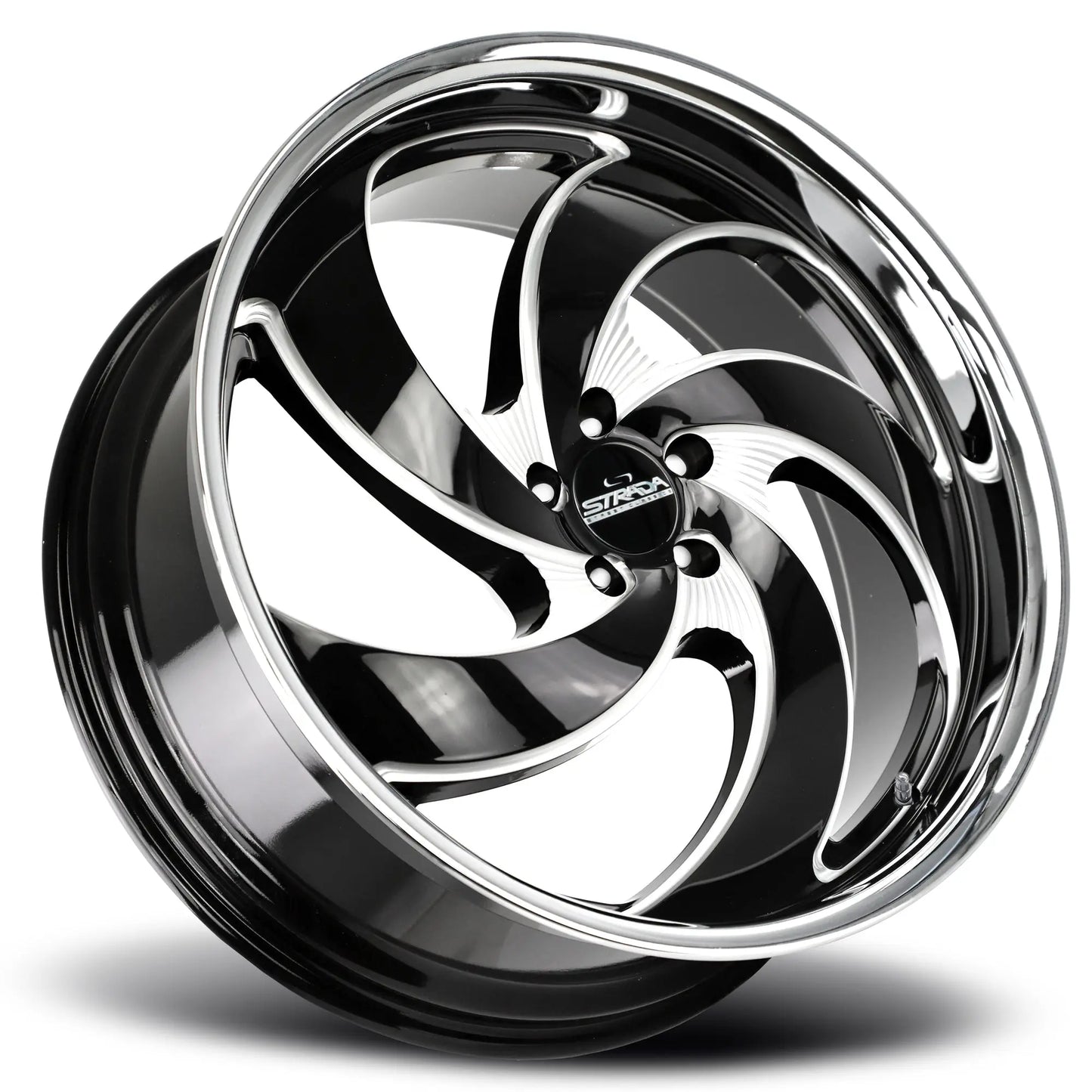 Retro 5 Gloss Black Milled Ss Lip Strada Street Classics