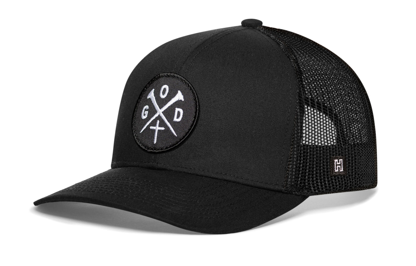 GOD Trucker Hat | Black Christian Snapback - Get it from Bo