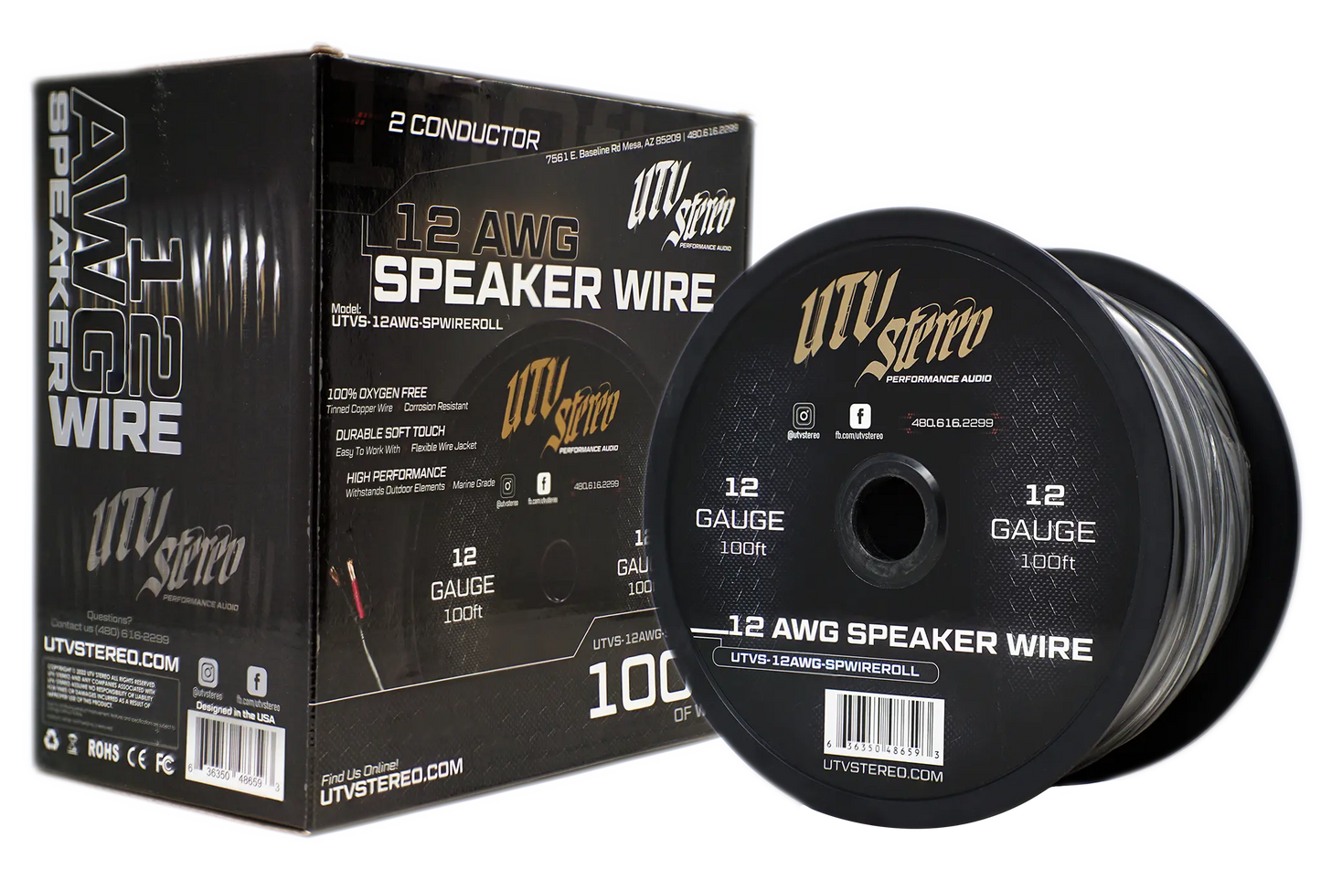 12 AWG Speaker Wire Roll - 100ft | UTVS-12AWG-SPWIRE-ROLL Dunes 2 Dezert SXS