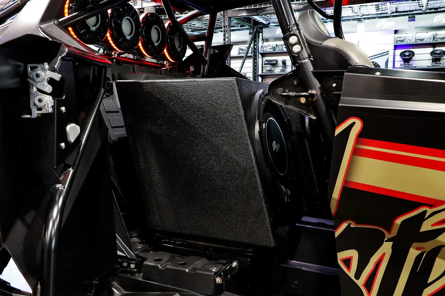 Vented 15" Seat Replacement Enclosure & UTVS 15" Elite Series Subwoofer | UTVS-VENC-15 Dunes 2 Dezert SXS