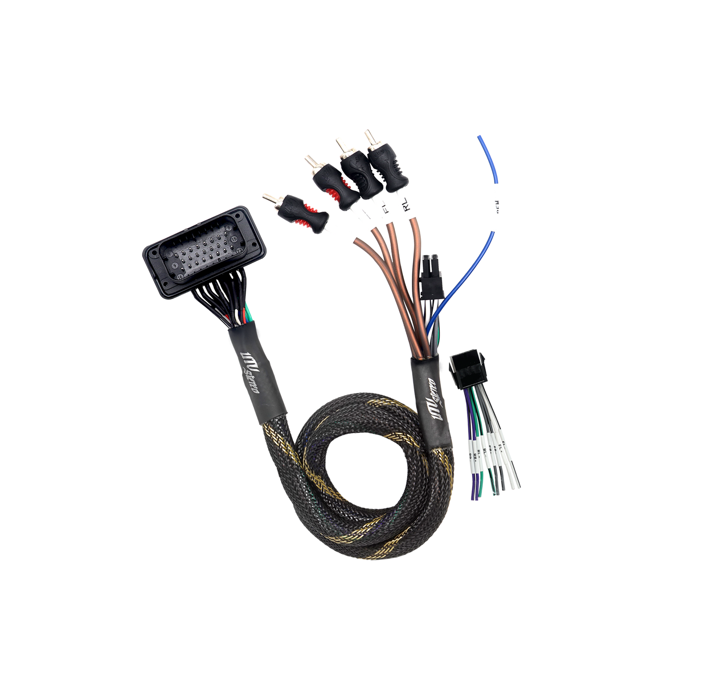 RZR® Pro Series Ride Command Front & Rear RCA Output + Speaker Wire & Remote | UTVS-PRO-RC-RCA-OUT Dunes 2 Dezert SXS