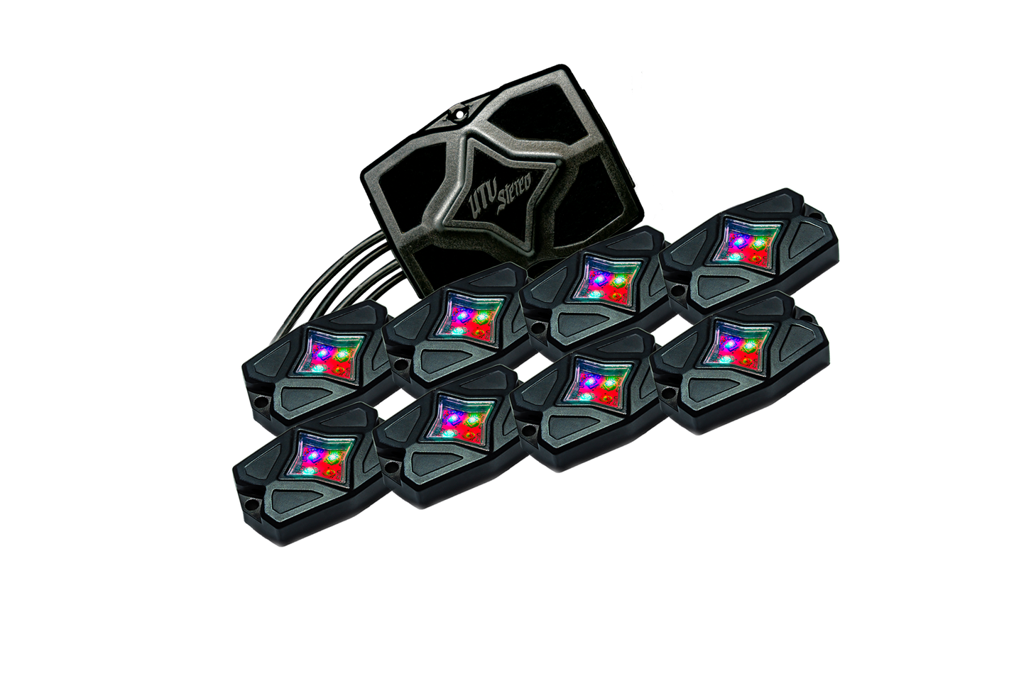 RGBW Rock Light Kit - 8pcs | UTVS-RLKIT8 Dunes 2 Dezert SXS