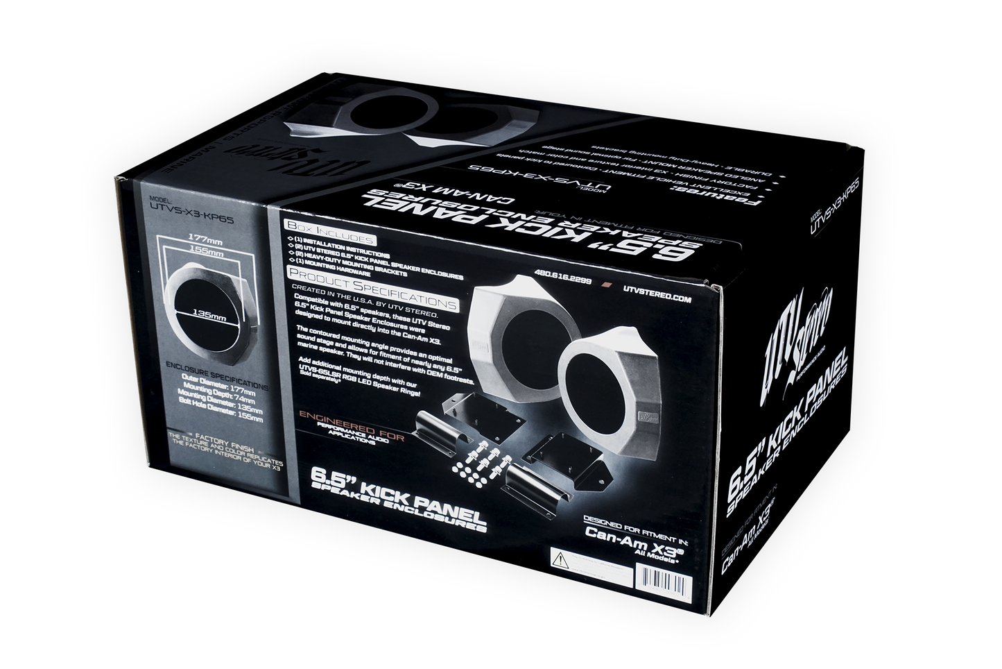 Can-Am® X3 6.5" Kick Panel Speaker Enclosures | UTVS-X3-KP65 Dunes 2 Dezert SXS