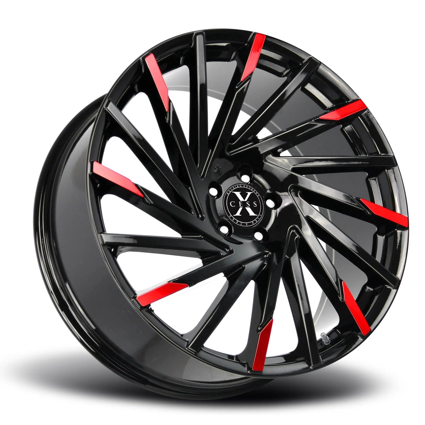 X02 Gloss Black Machined Red Tips Xcess