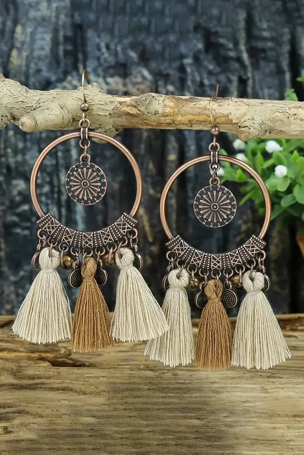 Angie Boho Tasseled Dangle Earrings