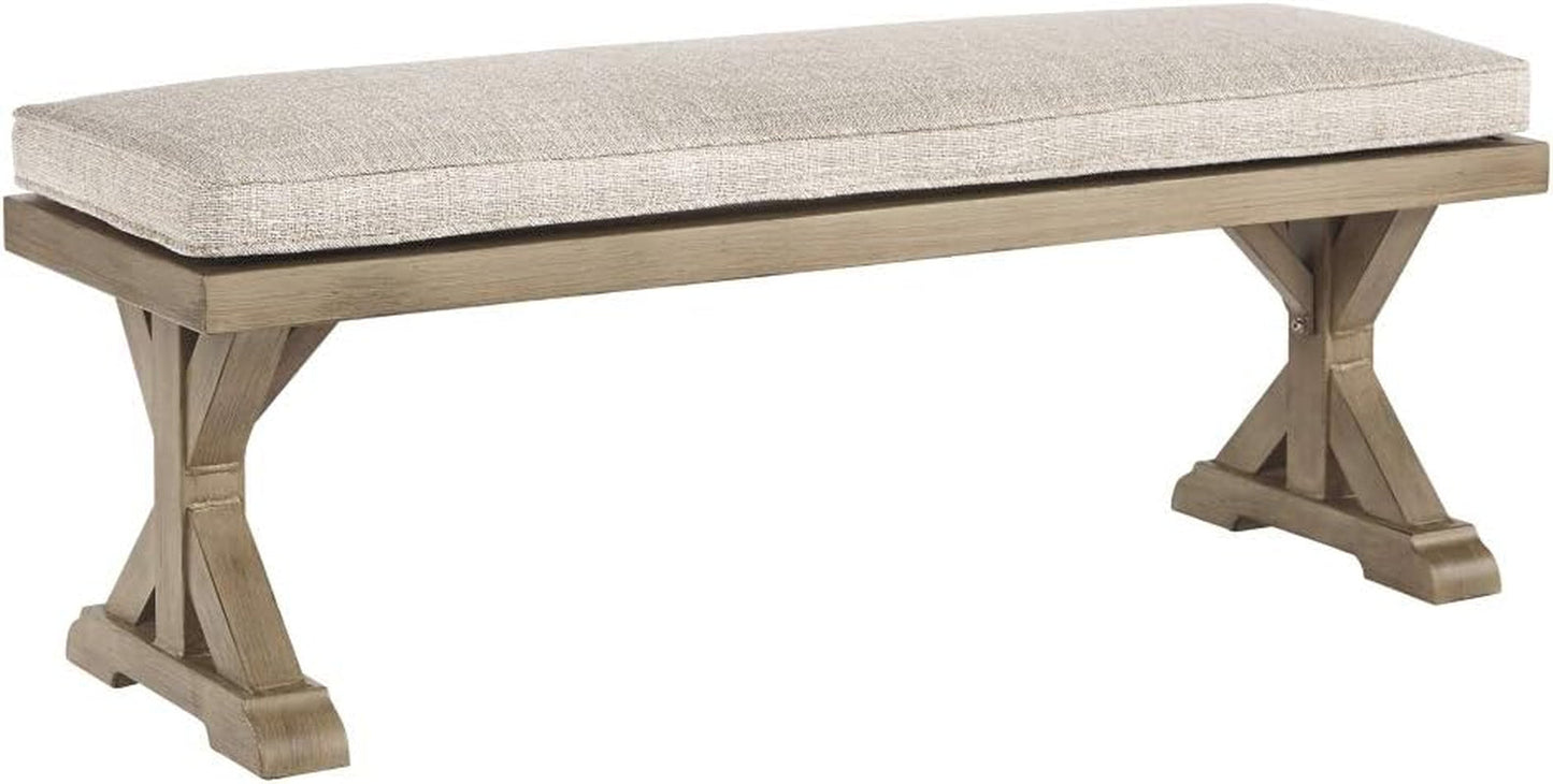 Outdoor Upholstered Dining Bench with All-Weather Foam ShipItFurniture