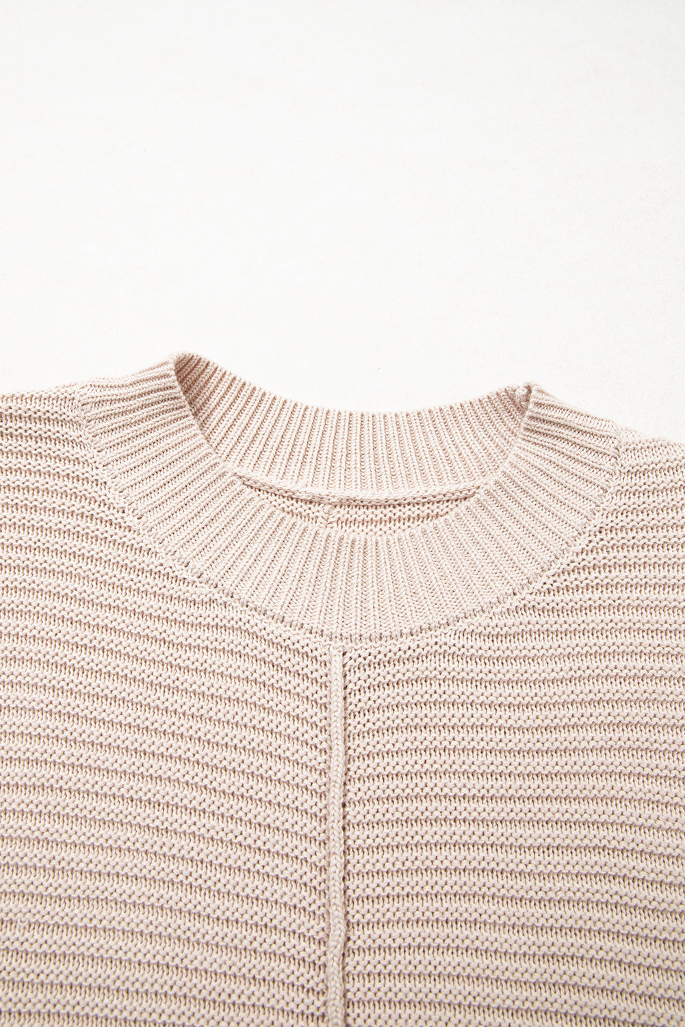 Delaney Texture Knitted Puff Sleeve Sweater Threaded Pear