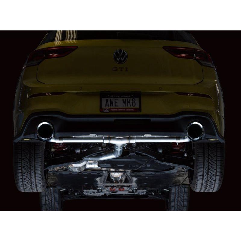 AWE 2022 VW GTI MK8 Touring Edition Exhaust - Chrome Silver Tips NP Motorsports
