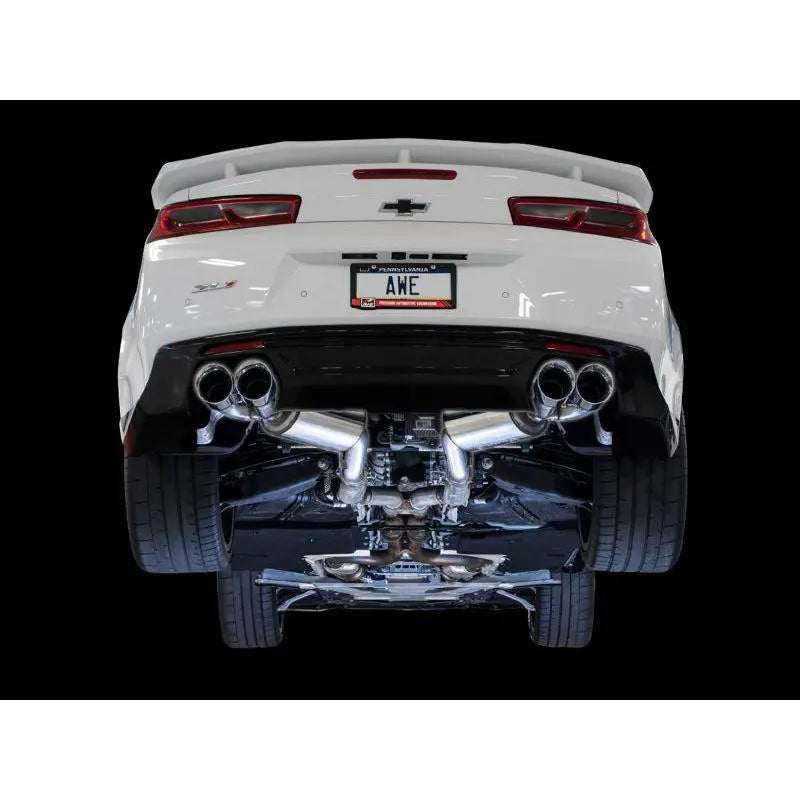AWE Tuning 16-19 Chevrolet Camaro SS Axle-back Exhaust - Touring Edition (Quad Chrome Silver Tips) NP Motorsports