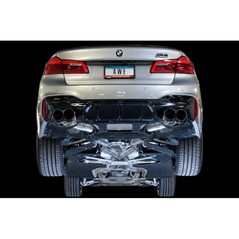 AWE Tuning 18-19 BMW F90 M5 SwitchPatch Cat-Back Exhaust- Black Diamond Tips - Get it from Bo