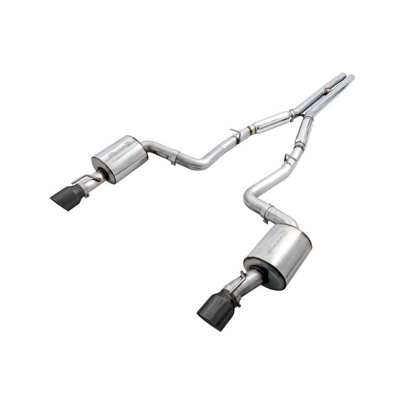 AWE Tuning 2015+ Dodge Charger 6.4L/6.2L Non-Resonated Touring Edition Exhaust - Diamond Blk Tips NP Motorsports