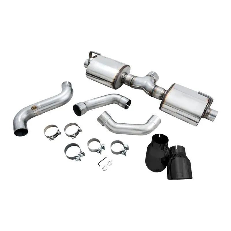 AWE Tuning 2018+ Jeep Wrangler JL/JLU Tread Edition Axle-Back Dual Exhaust - Diamond Black Tips NP Motorsports