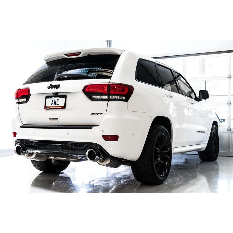 AWE Tuning 2020 Jeep Grand Cherokee SRT Track Edition Exhaust - Diamond Black Tips NP Motorsports