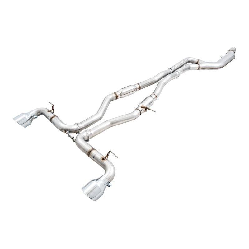 AWE Tuning 2020 Toyota Supra A90 Track Edition Exhaust - 5in Chrome Silver Tips NP Motorsports