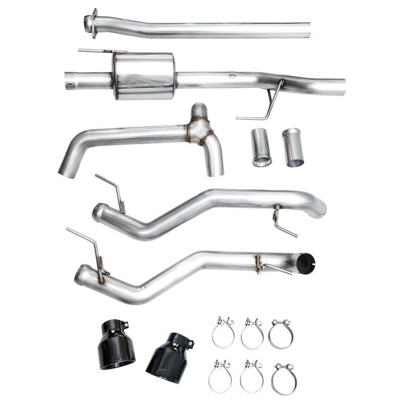 AWE Tuning 2021+ Ford F-150 Tremor (w/ Bumper Cutouts) 0FG Non-Resonated Catback -Diamond Black Tips NP Motorsports